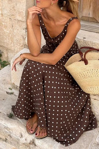 Silver Lining Story Polka-Dot Maxi Dress