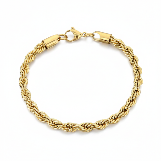 Rope Bracelet Gold 5mm