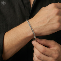 Rope Bracelet Silver 5mm