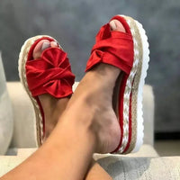 Gabriela | Women's Spring Slip-On Platform Sandals with Bow