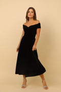 Dress Velvet Dress Midi Dress Evening Dress Wedding Guest Dress Cocktail Dress Party Dress Formal Dress Bridesmaid Dress