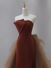 Simple Mermaid Long Brown Prom Dresses Long Prom Gown P472 - AS PHOTO / Custom (Add Your On ”Order special instructions“ ）
