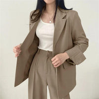 Monika | Women's Long Sleeve Classic Fit Casual Blazer Set