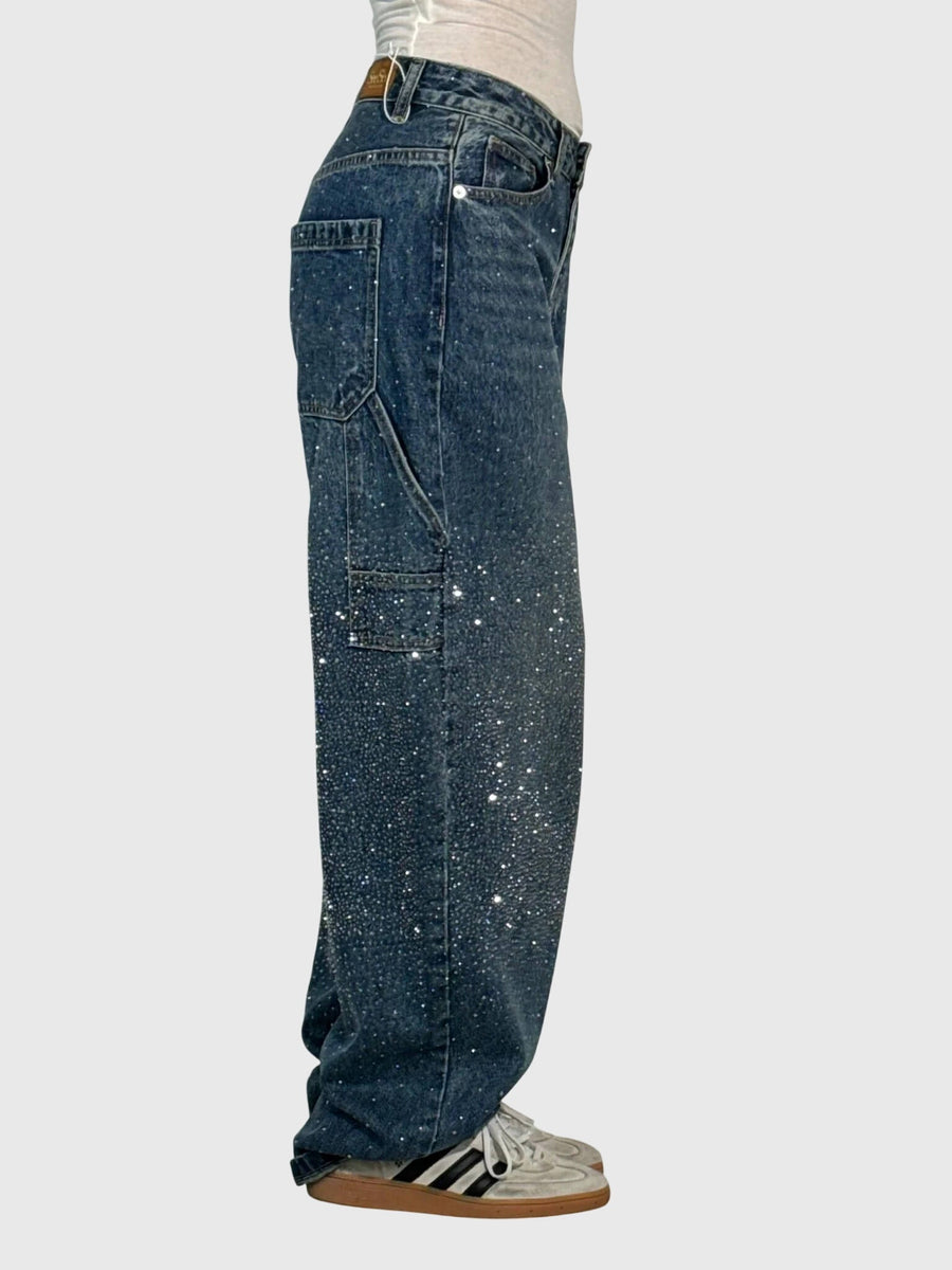 Clara | Women's Sparkle Diamond Denim Pants