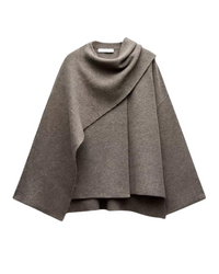 Stefanie | Women's Elegant Draped Cape Coat
