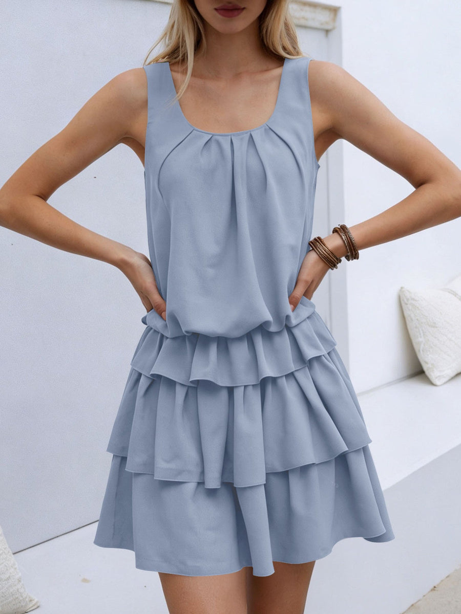 Celestine Ruffle Layered Mini Dress