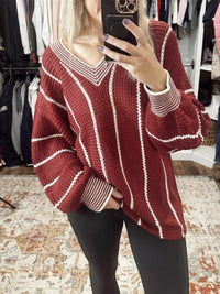 Margot Striped Contrast Sweater