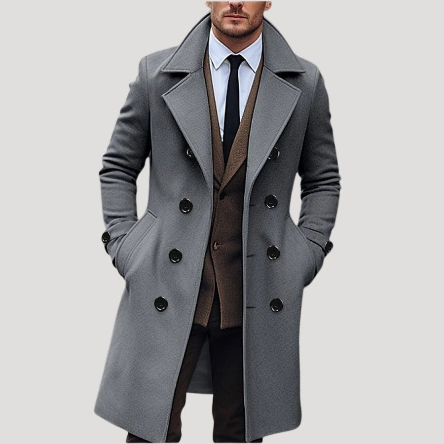 Lars | Men's Spring Double Breasted Long Coat