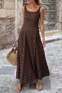 Silver Lining Story Polka-Dot Maxi Dress