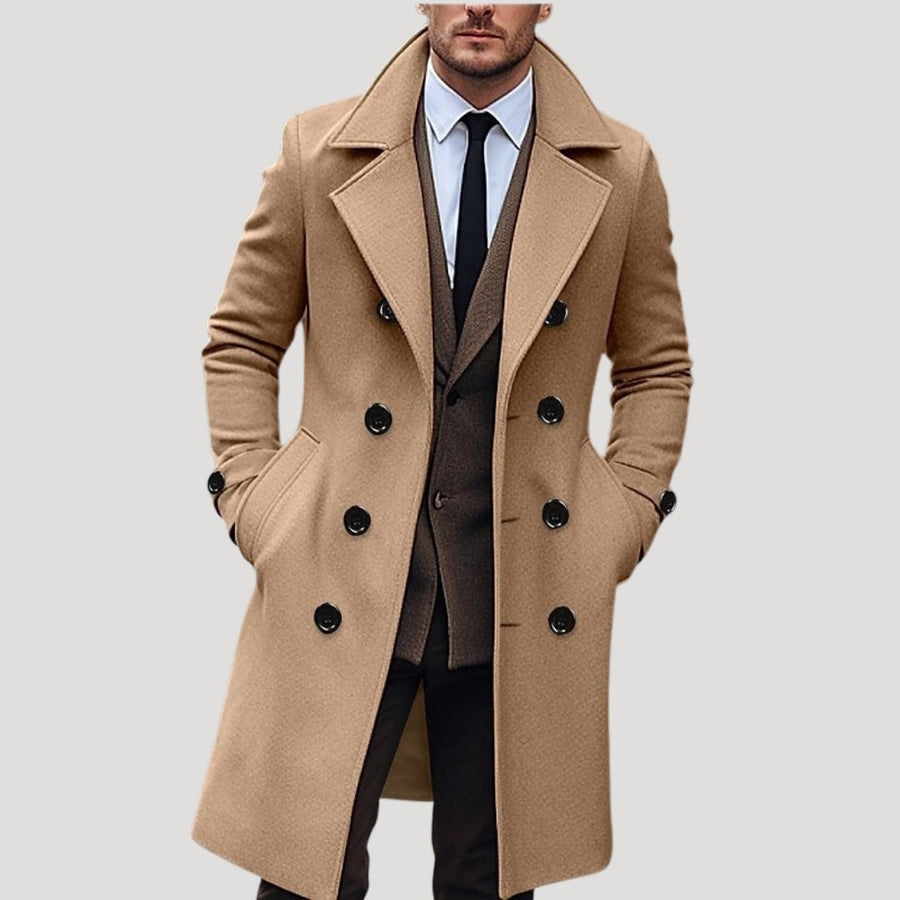 Lars | Men's Spring Double Breasted Long Coat
