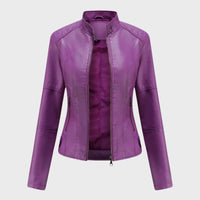 Sarah – Casual leather jacket for effortless elegance