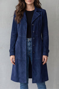 MARLOE | SUEDE LONGLINE COAT