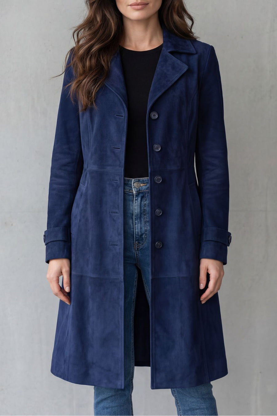 MARLOE | SUEDE LONGLINE COAT