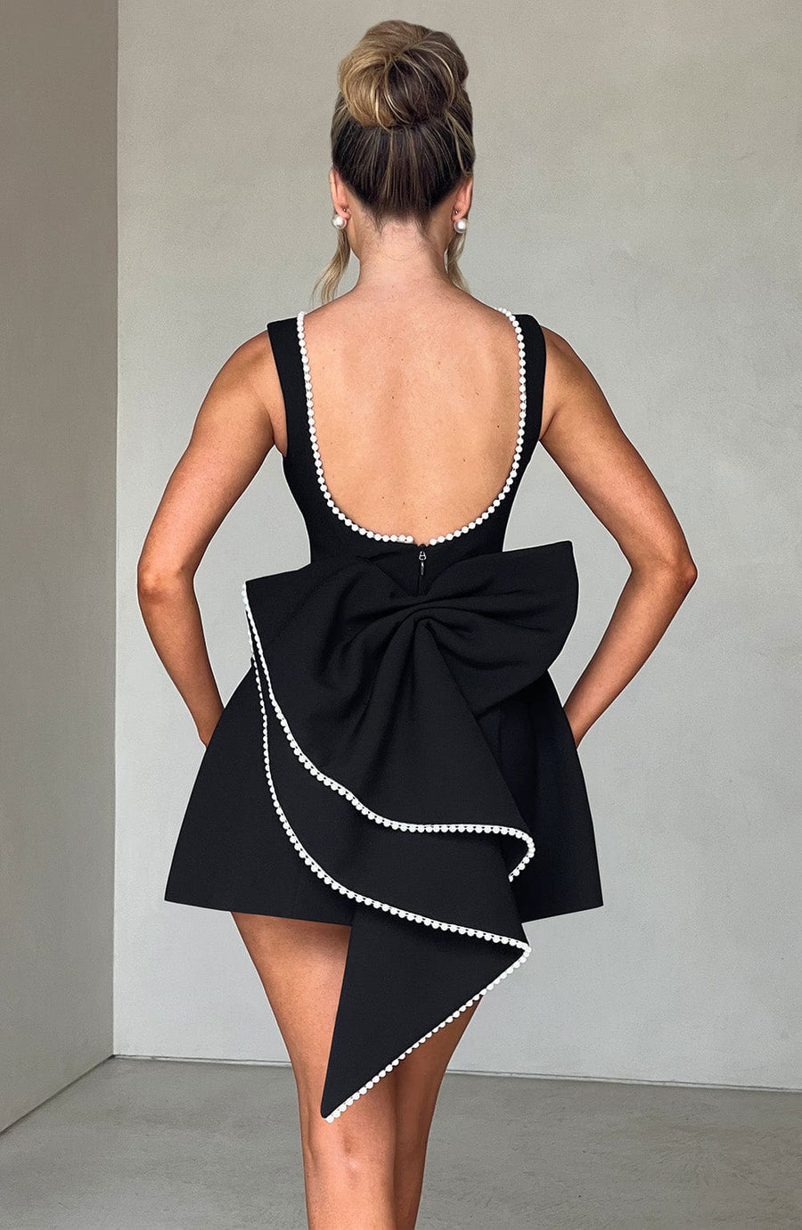 Isabella | Women's Textured Wedding Guest Mini Dress