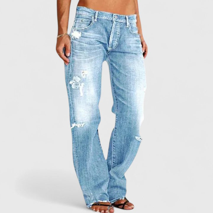 Theresa | Women's Vintage Washed Relaxed Fit Jeans