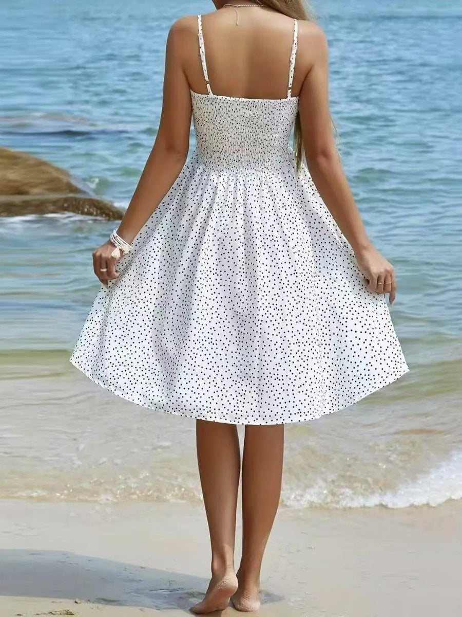 Full Size Smocked Square Neck Cami Dress Plus Size