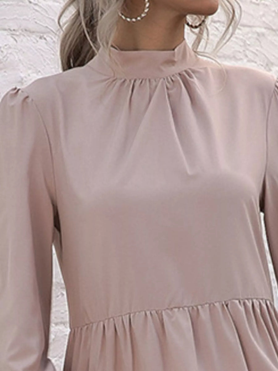 Valentina High-Low Flounce Dress in Sage