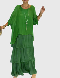 Julia | Womens Boho Layered Maxi Shorts Dress