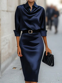 BERENICE | SATIN MIDI DRESS
