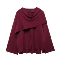 Stefanie | Women's Elegant Draped Cape Coat