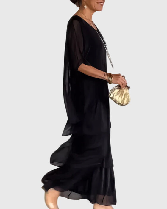 Julia | Womens Boho Layered Maxi Shorts Dress