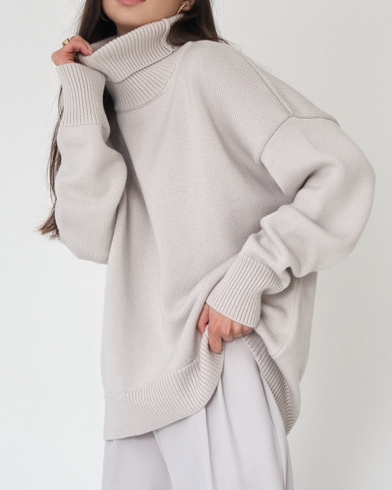 Regine | Women's Relaxed Turtleneck Knit Sweater