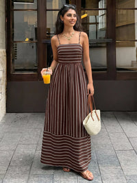Celeste Striped Linen Maxi Dress