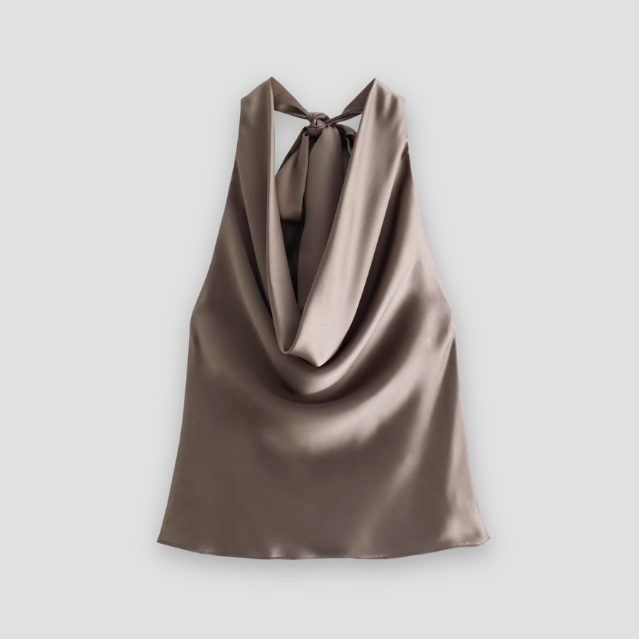 Jessica | Women's Sleeveless Satin Backless Blouse