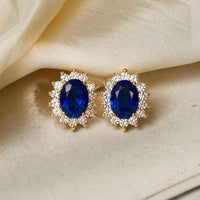 Regal Sapphire Stud Earrings