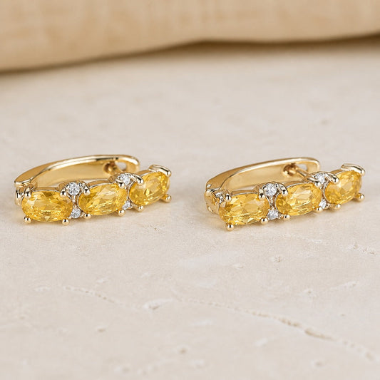 Refined Yellow Hoop Earrings