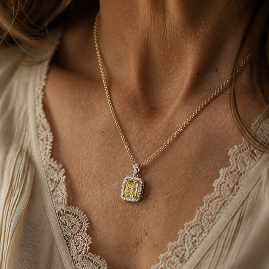 Refined Yellow Pendant Necklace