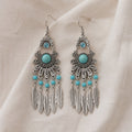 Turquoise Squash Blossom Earrings