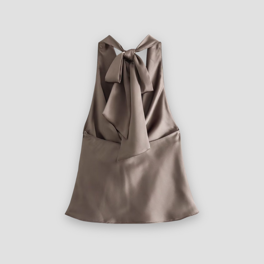 Jessica | Women's Sleeveless Satin Backless Blouse