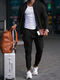 Benjamin | Men's Casual Tracksuit Set with Zip Jacket and Elastic Waist