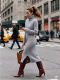Ribbed Knit Long Dress