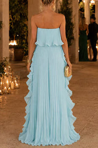 Margot Strapless Ruffle Maxi Dress
