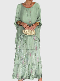 Julia | Womens Boho Layered Maxi Shorts Dress