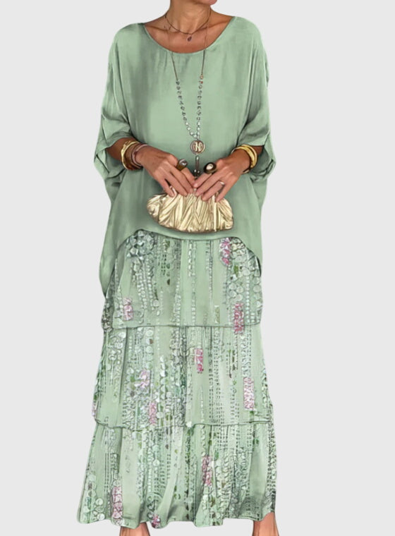 Julia | Womens Boho Layered Maxi Shorts Dress