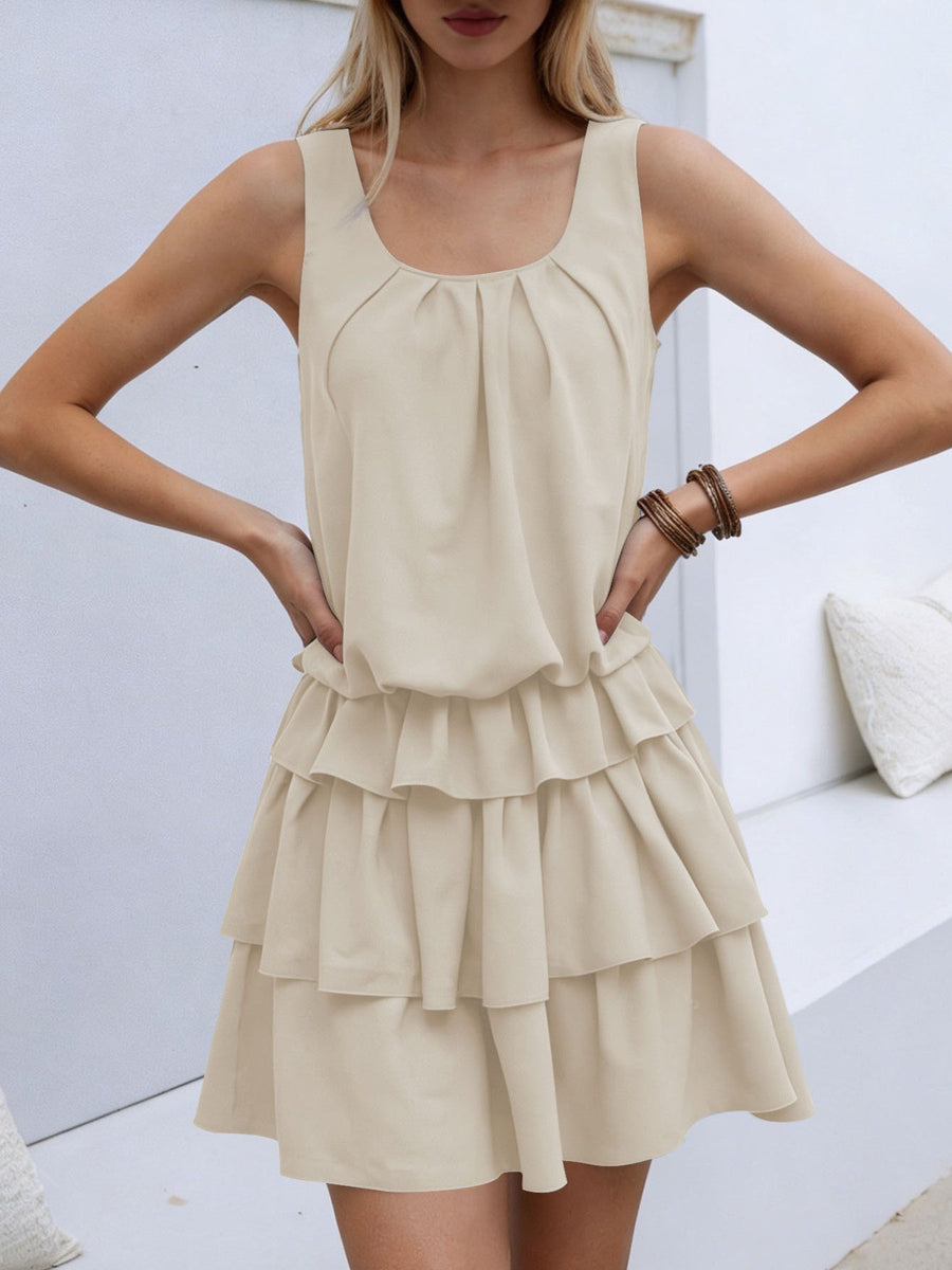 Celestine Ruffle Layered Mini Dress