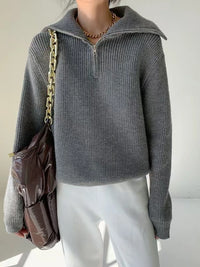 Half Zip Long Sleeve Sweater