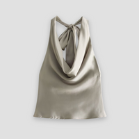 Jessica | Women's Sleeveless Satin Backless Blouse