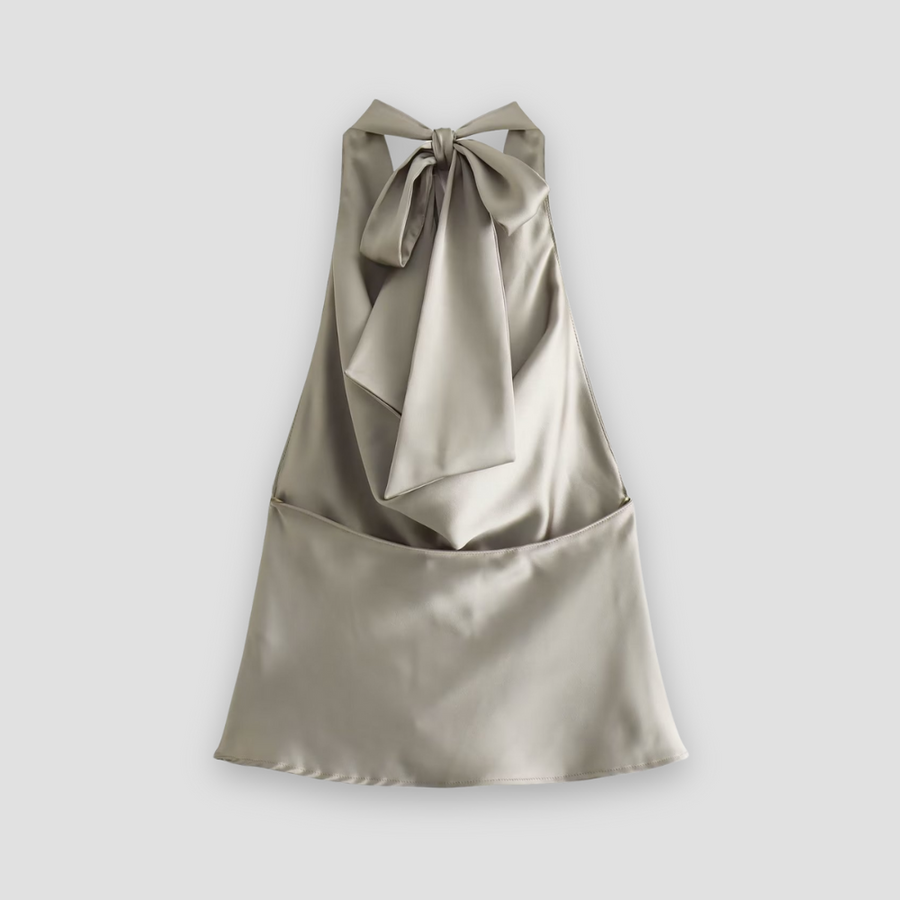 Jessica | Women's Sleeveless Satin Backless Blouse