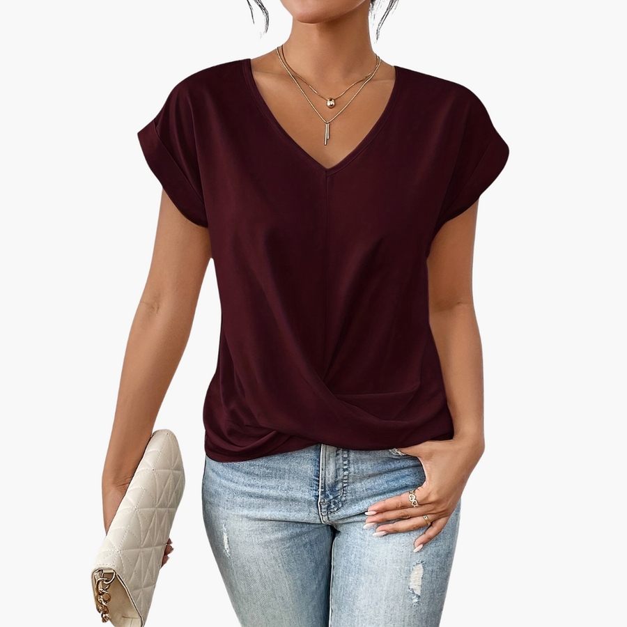 Nadine | Women's Casual Heart Neckline T-Shirt