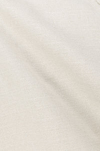 Leighton Button Flared Mini Dress in Beige
