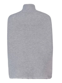 Chunky Cable Knit Turtleneck Poncho Cover Up