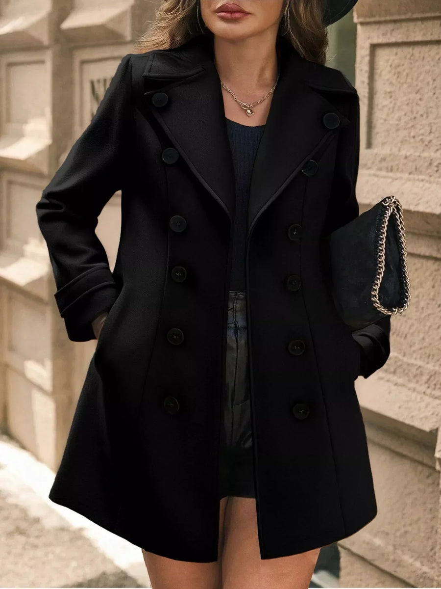 SOPHE | DOUBLE BREASTED TAILORED LONG COAT