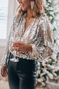 Vivienne Sequin Long-Sleeve Top