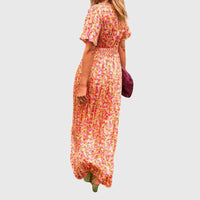 Leonie | Women's Short Sleeve Floral Maxi Dress
