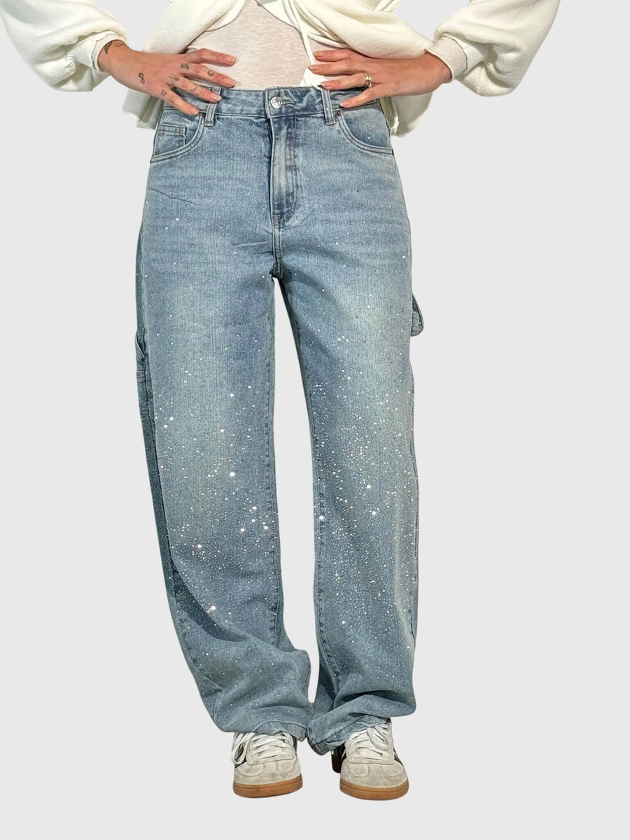 Clara | Women's Sparkle Diamond Denim Pants