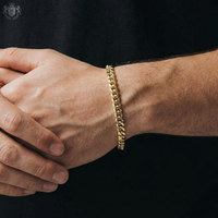 Cuban Bracelet Gold 8mm
